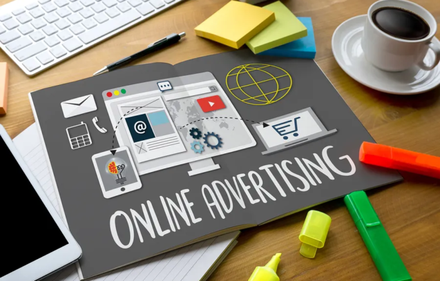 bigstock-Online-Advertising-Man-Working-160129928